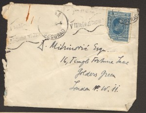 NAF 1-8-3-35 Letter from Stojanovic, envelope